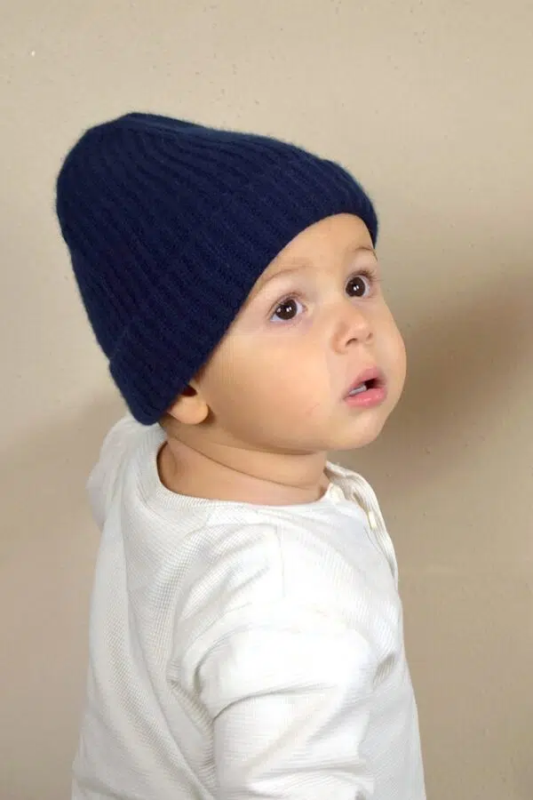 cappello bambino cashmere blu 2
