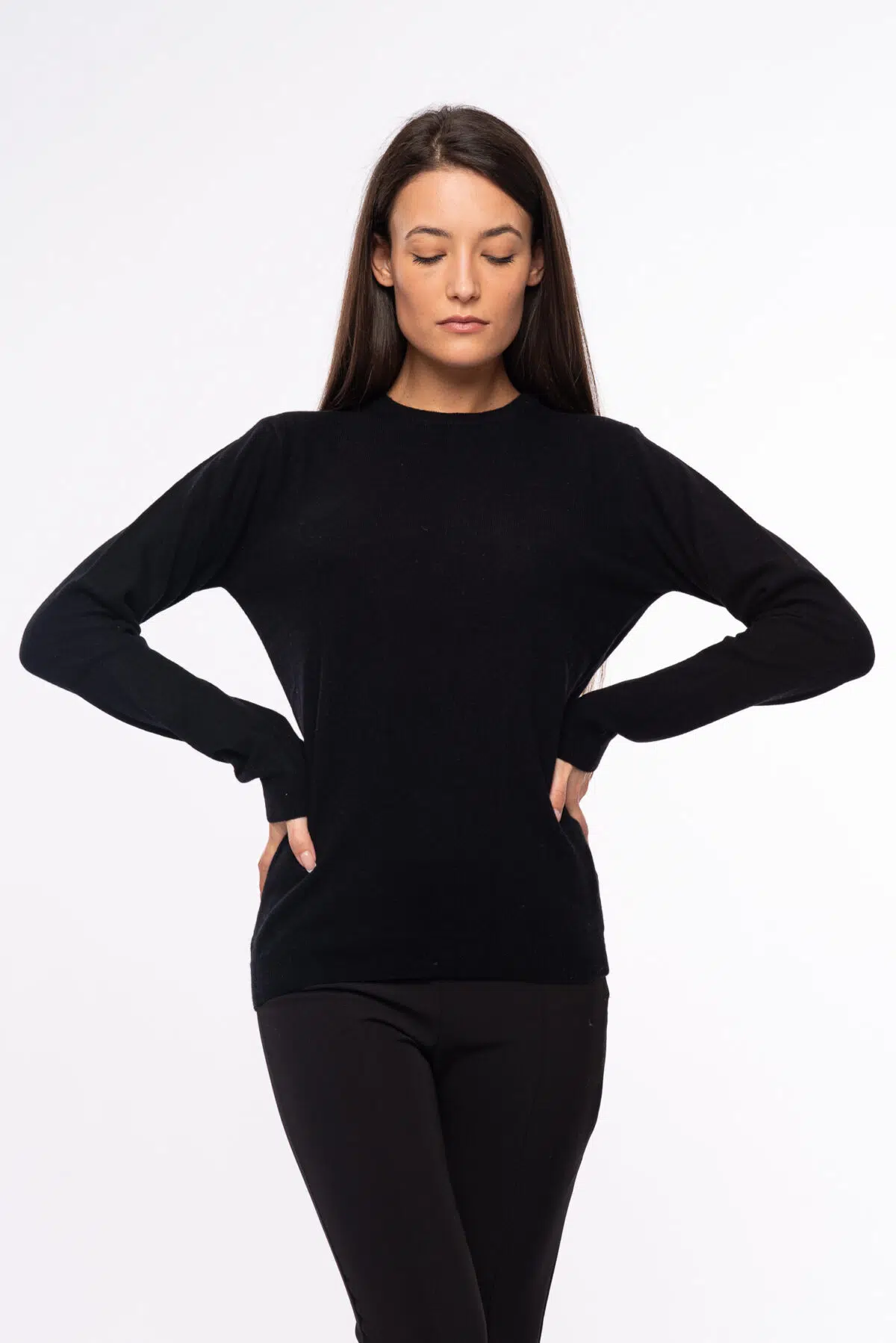 girocollo donna eco cashmere nero2