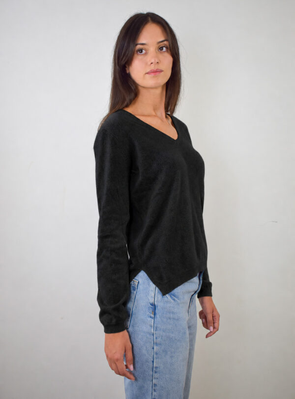Scollo V Donna Puro Cashmere 2027 Nero