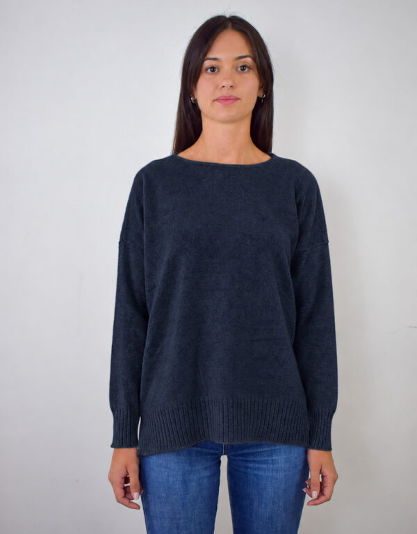 Girocollo Over Donna Puro Cashmere 2027 Blu Notte