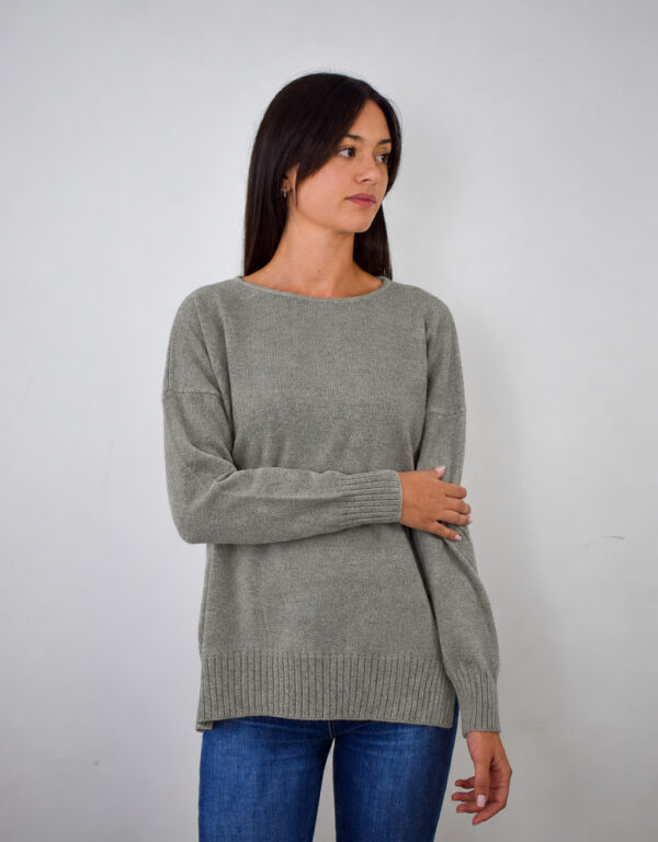 Girocollo Over Donna Puro Cashmere 2027 Grigio Perla