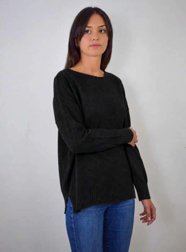 Girocollo Over Donna Puro Cashmere 2027 Nero